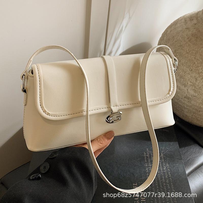Simple and Textured Versatile Shoulder Bag Women's 2025 New Fashion and High-end Commuter Bag Women's Niche Underarm Bag