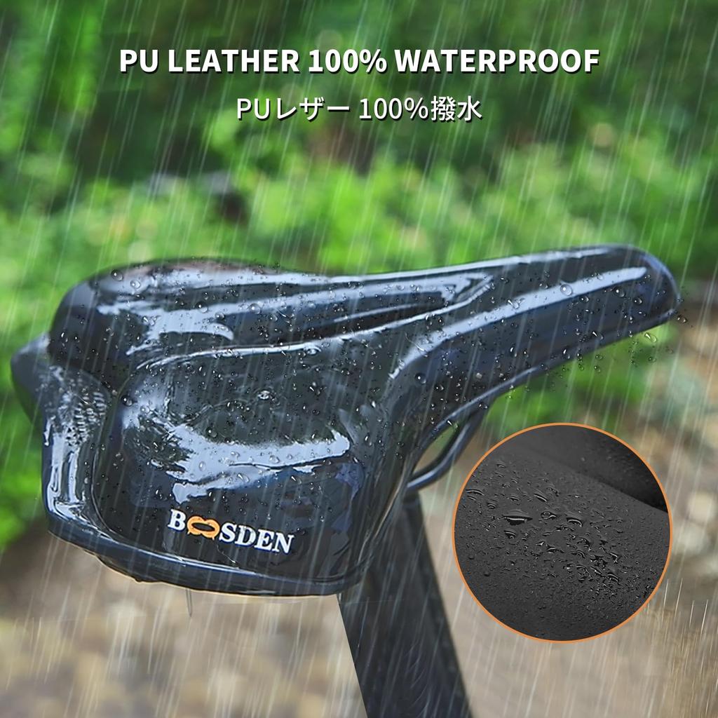 BOOSDEN Bicycle Saddle No pain in the Super High For assisted bicycles - buttocks, thick, Soft, Replacement, versatility, Unisex, Waterproof,