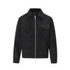 Veste Crock Vintage High Street en Daim avec Revers Zippé Veste Courte Décontractée pour Homme