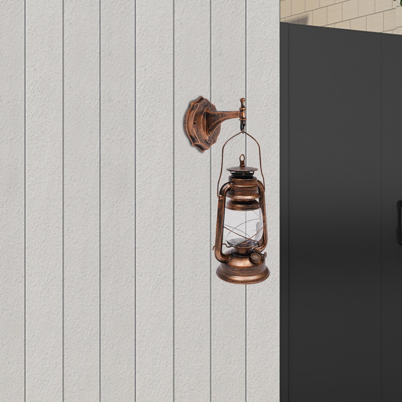 

Elegant European Rustic Wall Mount Light - LED Wall Lantern W/ Plastic Shade & E27 Lamp Holder - Vintage Indoor Lighting Fixture