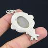 Sterling Silver Golden Rutile Stone New Birthday Mother Flower Pendant Jewelry