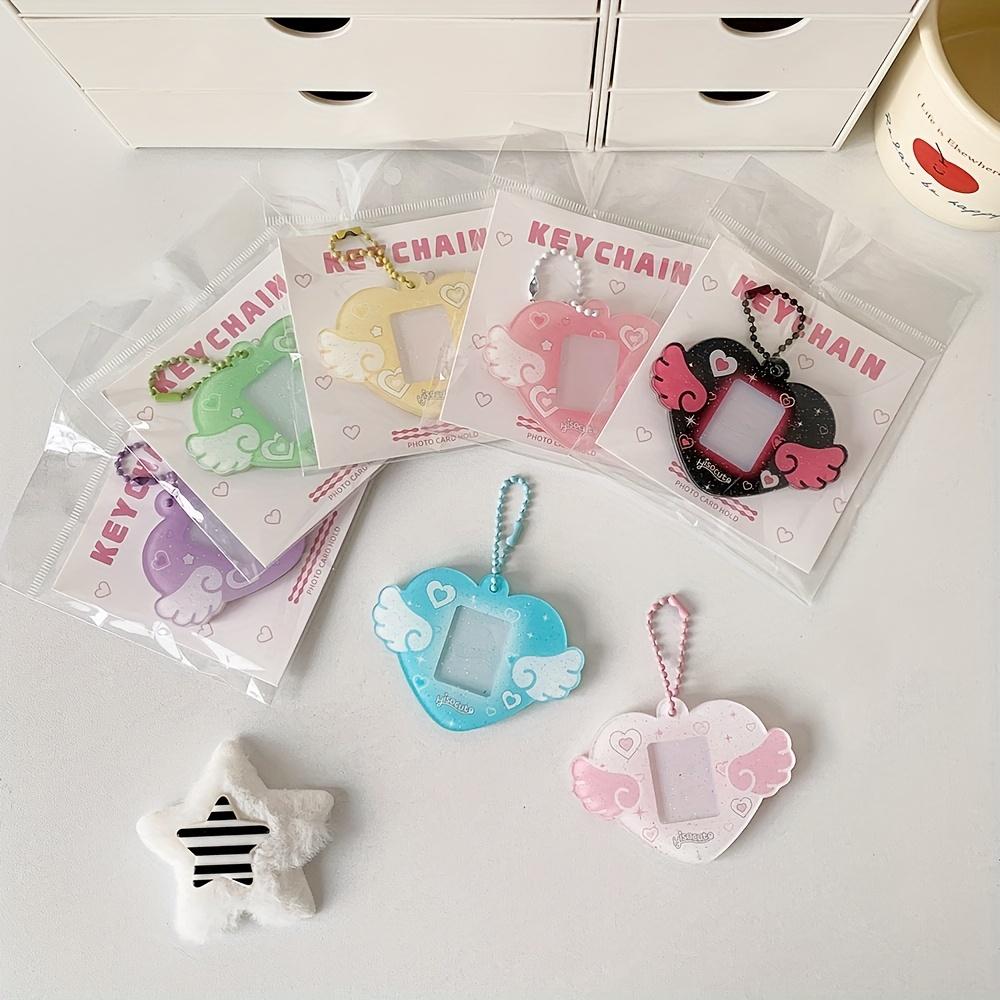 Photo Keychain Holder, Y2K Style Mini Photo Frame Key Rings, Kpop Things Acrylic Charm Accessories, DIY Picture Key Chain