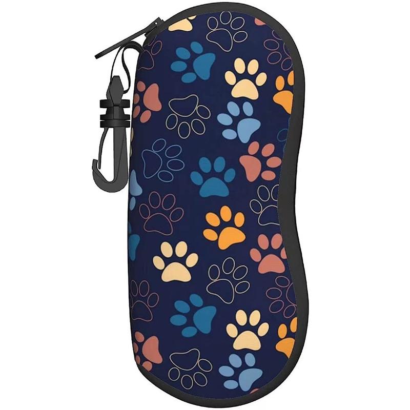 

Футляри для окулярів із милим малюнком сліду. Чохол для сонцезахисних окулярів із застібкою-блискавкою. Пластикова пряжка/металева пряжка. Портативні футляри для окулярів.