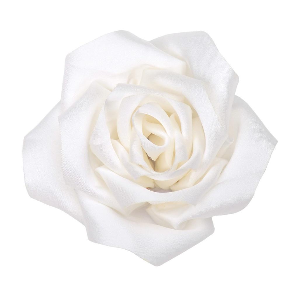 French Large Rose Brooch, A Feminine Handcrafted Fabric Brooch with A High-end Design Sense