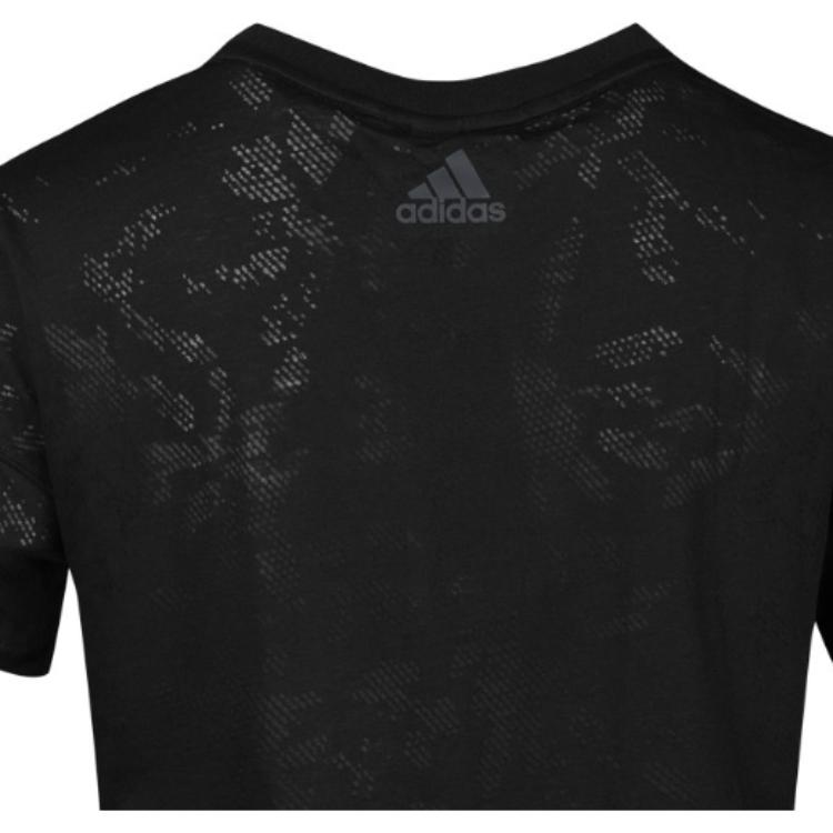 Adidas T Burnout Fashion Trend Comfortable Short Sleeve T-Shirt Women Tops Black FT2896