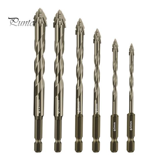 Set de burghie excentrice, zimtate cu patru tăișuri, duritate ridicată, rezistentă la rugină, instalare simplă, set de burghie multifuncționale cu cap oblic