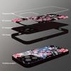 Pink Sakura Floral Pattern Tempered Glass Phone Case For iPhone 17 16 15 14 13 12 11 Pro Max 17Air 16E 7 8 Plus XR XS X Cover