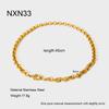 Ins Popular O-chain Plated 18K Gold Stainless Steel Minimalist Stacked Necklace Bracelet Jewelry DIY Accessories Women
