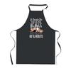 Kitchen Apron - PLANETEE - Beagle Work Hard for My Dog - Black - 90x60 Cm - Printed In France
