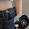 Button Clasps Jean Fit Tighten Buckles Spider Web Jean Buttons for Loose Jeans  Waist Accessories
