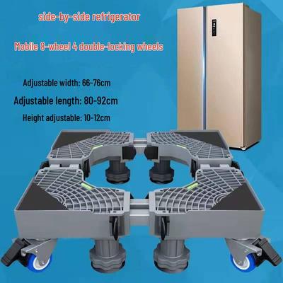 Adjustable Swivel Wheel Stand for Double Door Refrigerator or Single Door Washing Machine
