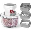 LMETJMA 3-in-1 Gemüseschneider Multifunktionaler Gemüseschneider Schneider Würfler Küchen Kartoffel Pommes Frites Schneider mit Behälter