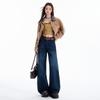 Women's 2025 Autumn Retro Wide-Leg Low-Waist Slightly Flared Loose Jeans