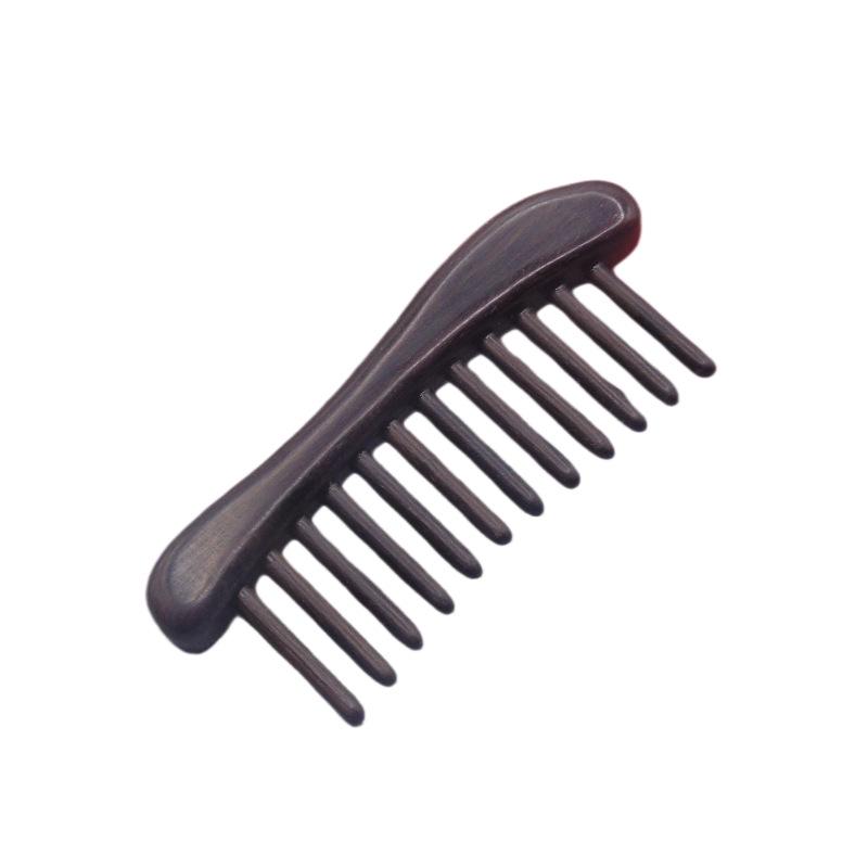 Green Sandalwood Solid Wood Meridian Hair Comb for Scalp Health and Hair Growth