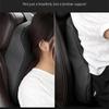 Car Neck Pillow 3D Nappa PU Leather Headrest Adjustable Head Restraint Pain Relief Travel Support Pillow Car Styling