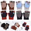 Students Children Fashion Half-finger Gloves Knitted Glove Winter Warm Mittens Thickening Gloves