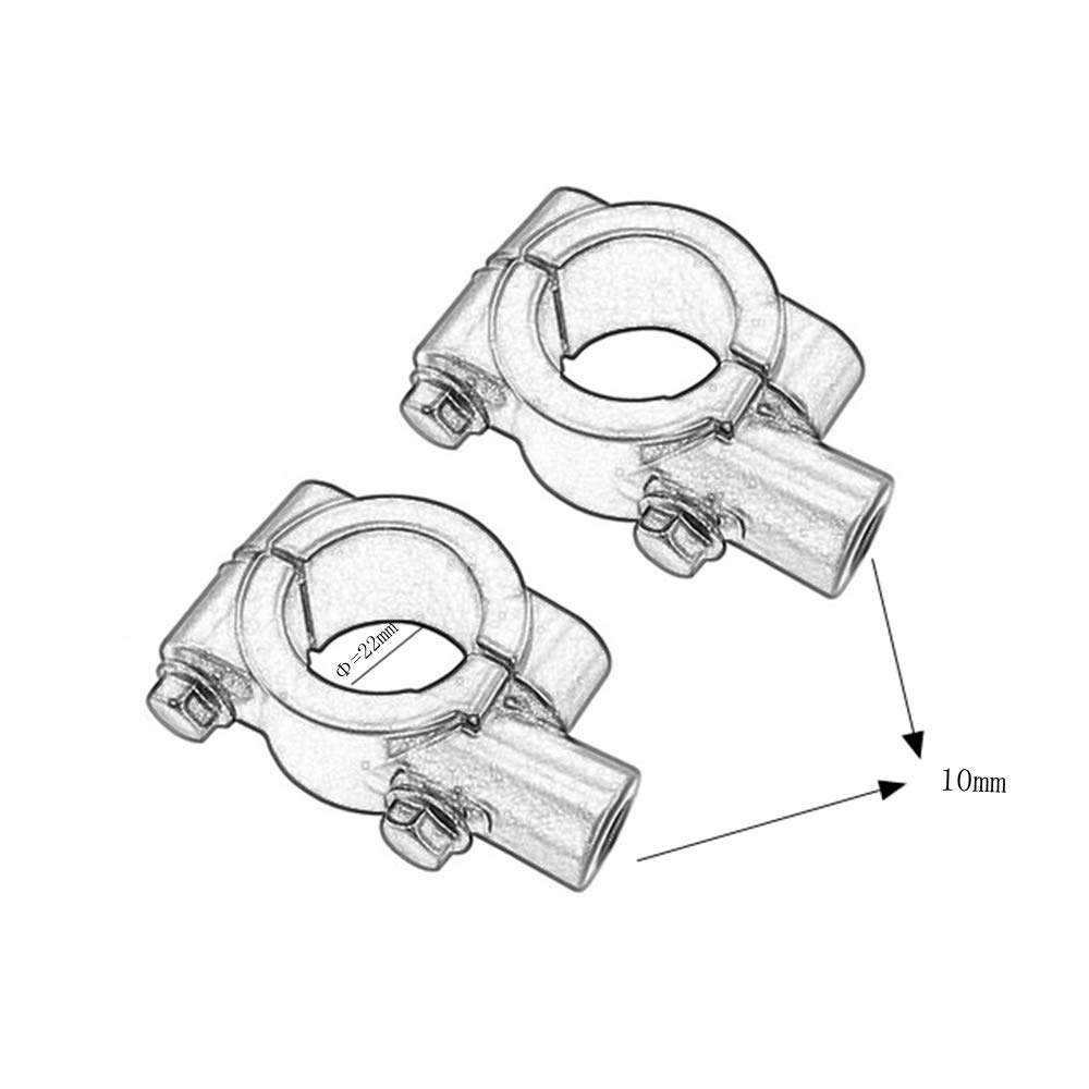 ELIFEPARTS Motorcykelspegelfäste Klämma Monteringsklämma Spegelhållare 0,4 tum (10 mm) Positiv skruv Spegelapplikation Svart