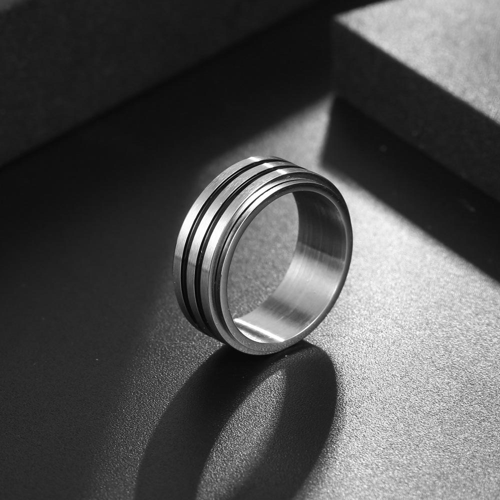 Nordic Men's Titanium Steel Rotating Punk Ring SA1139
