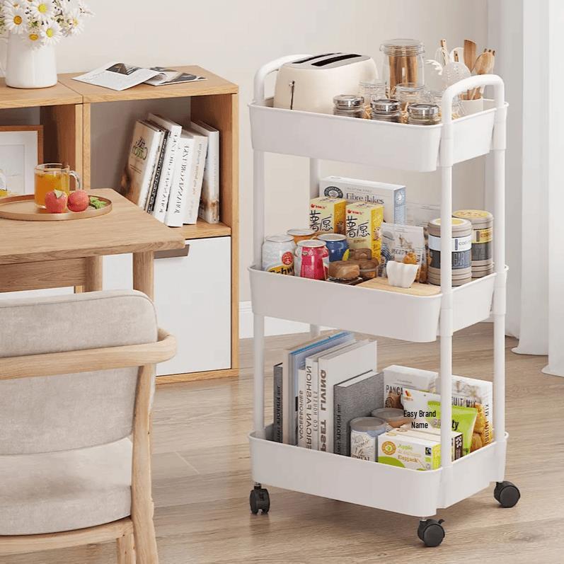 Office Workstation Desk with Overhead Bookcase and Mobile Storage Cart