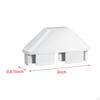 8 Stück Palisade Pfostenkappen Teile, Schützer Geschenke, PVC Hundeohr Dekorativ, Weißer Pfosten für