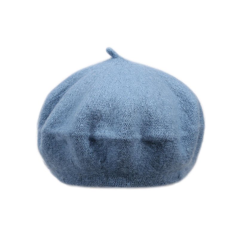 Женская Классическая Шерстяная Беретка во Французском Стиле Однотонная Элегантная Осенне-Зимняя Художественная Шапка-Бини Свободные Лыжные Шапки One Size