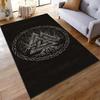 Viking Inspired Geometric Knot Design Black Carpet for Home Decor Suitable for use as an anti-slip for living room bedroom sofas