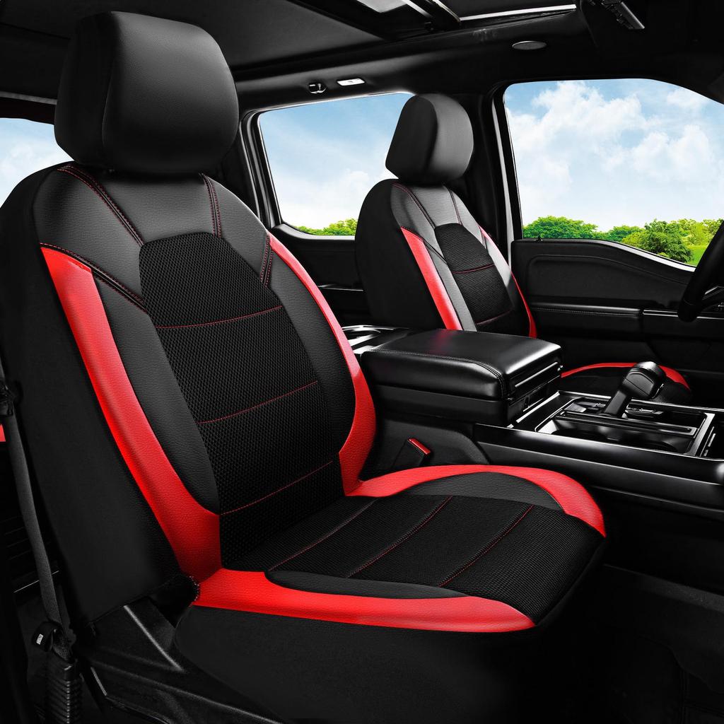 Universal PU Leather Breathable Mesh Car Seat Cushion Cover
