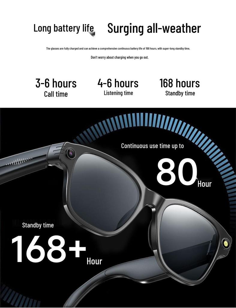 AI Translation Smart Glasses: 800W HD, Real-Time Translation, Photo Capture & Object Recognition