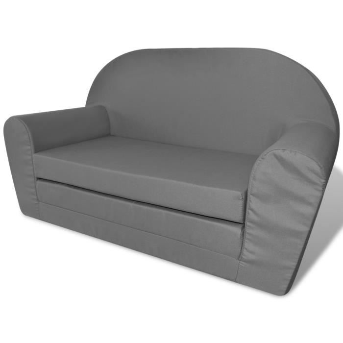 VidaXL Chaise longue pliable pour enfants Gris