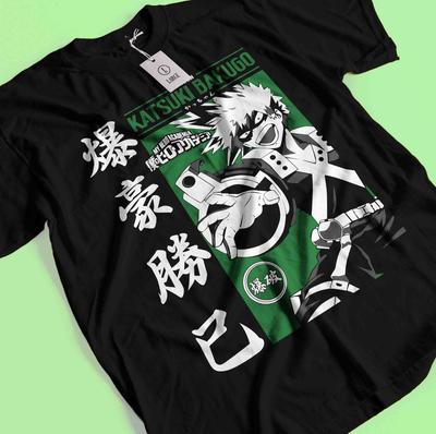 T-shirt Bakugo Katsuki My Hero Academia Maglietta Deku Anime Midoriya Dabi Shoto Camicia