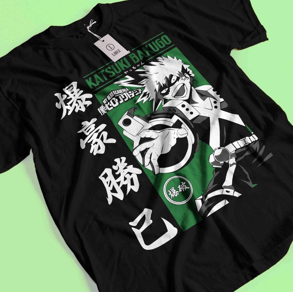 Bakugo Katsuki T-Shirt My Hero Academia Deku Tee Anime Midoriya Dabi Shoto Shirt