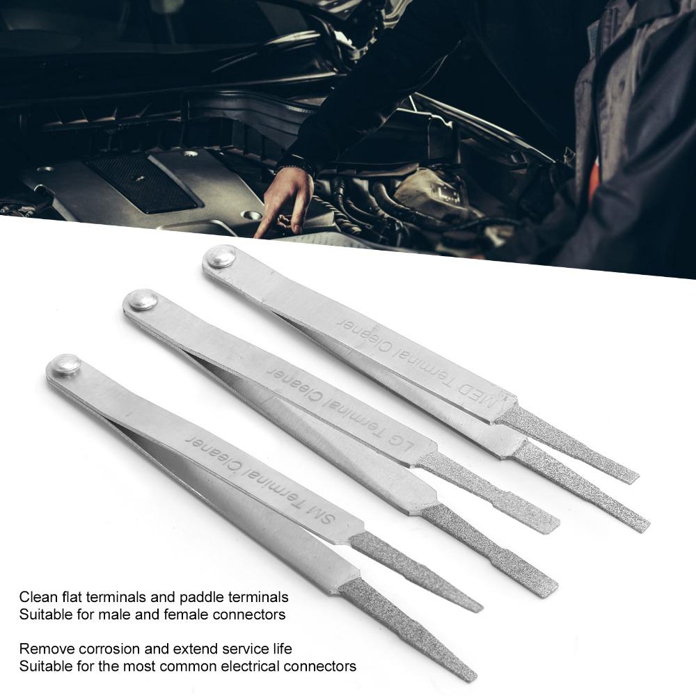 3PCS Diamond Abrasive Tip Terminal Cleaner Set Connector Cleaning Tool  Marine & Heavy Equipment