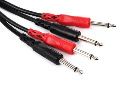 Hosa 1m Monaural Phone Plug X 2 Audio Cable CPP-201 Double-sided