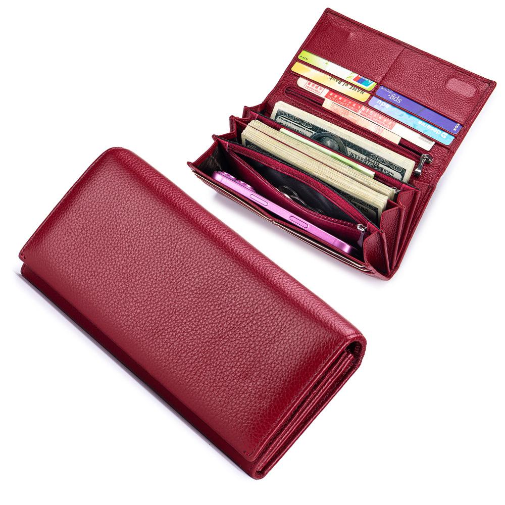 Neues Damen-Langportemonnaie Große Kapazität Klassisches Portemonnaie Tragbare Handytasche Multifunktionale Clutch-Tasche