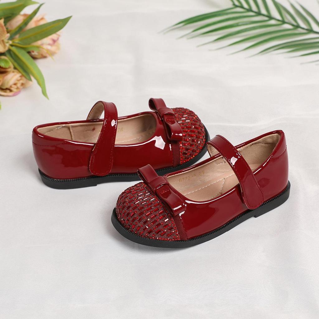 2026 Spring New Arrival: Girls' Crystal Princess Dress Shoes - Formal, Leather, Perfect for Performances