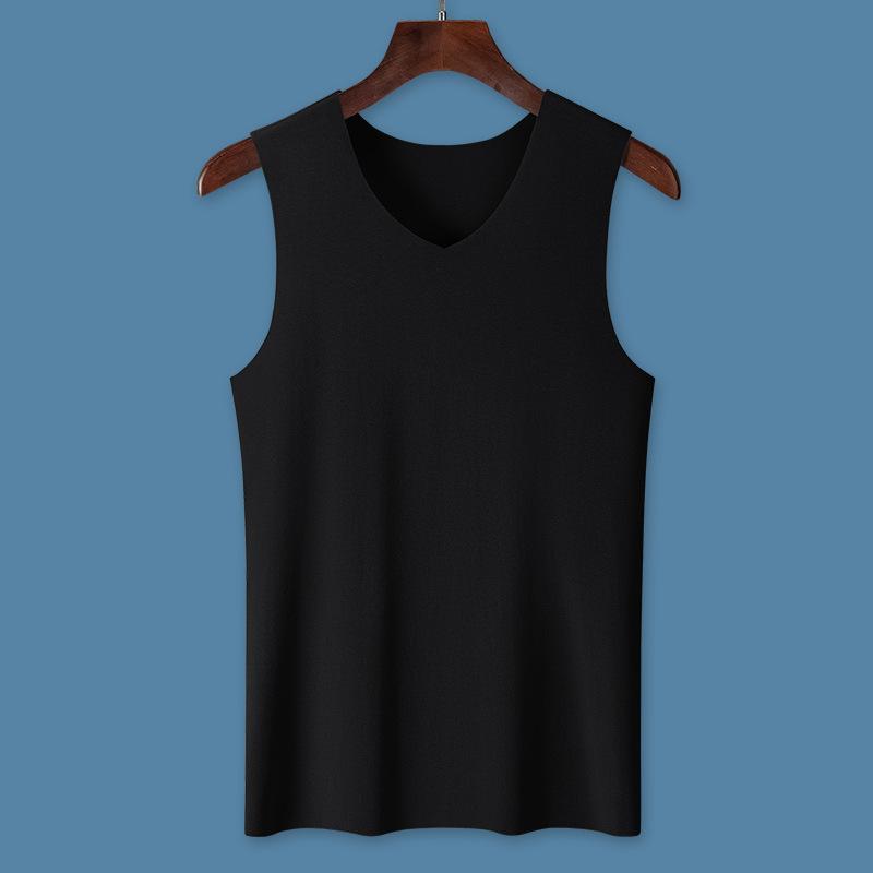 Men'S Pure Cotton Vest Seamless Sports Cotton Underwear Wide-Shoulder Spring/Summer Base Layer Tank Top For Men