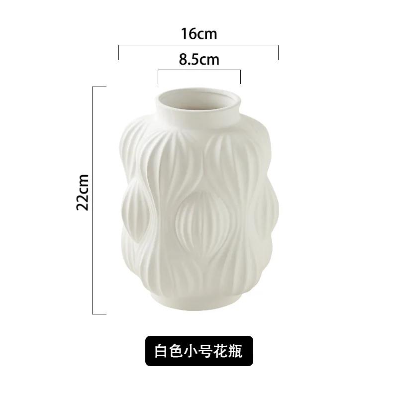 Nordic Creative Ceramic Vase Decoration Gold Embossed Texture Crafts Home Living Room Modern Flower Arrangement Accessories