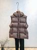 Down cotton vest women's waist large size small man hooded sleeveless vest cotton vest vest jacket