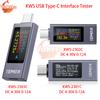 KWS USB Tip-C Arayüz Test Cihazı DC 4-30V 12A Dijital Voltaj Ölçer Amper Ölçer Güç Ölçer Voltaj Akım Ölçer Pil Şarj Test Cihazı