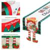 Neuer Stoff Weihnachtstischdecke Navidad Xmas Dekoration Tischläufer Tischdekoration Wiederverwendbare Tischfahne Weihnachten