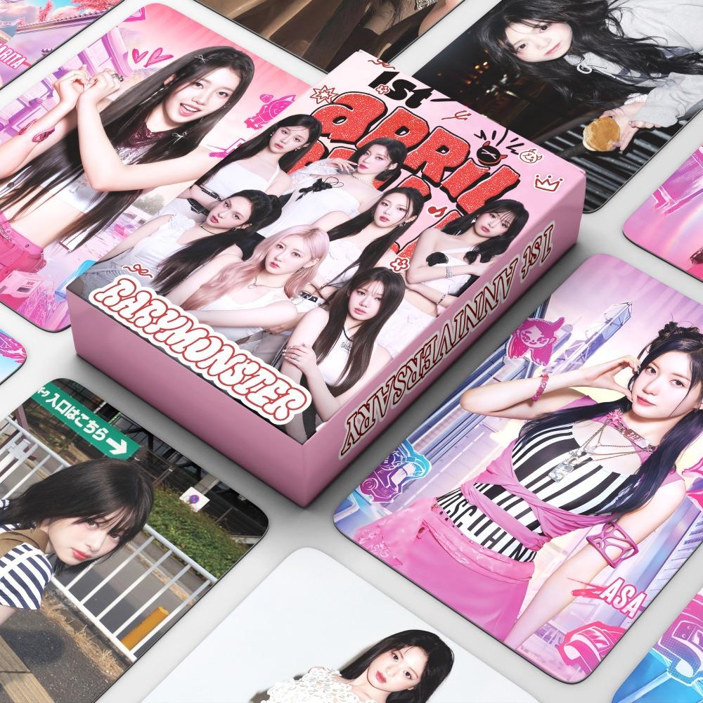 55pcs/Set Kpop Girl Group New Album HOT SAUCE Lomo card HELLO MONSTIEZ Photo Card 1st Anniversary Lomo card for Student Gifts