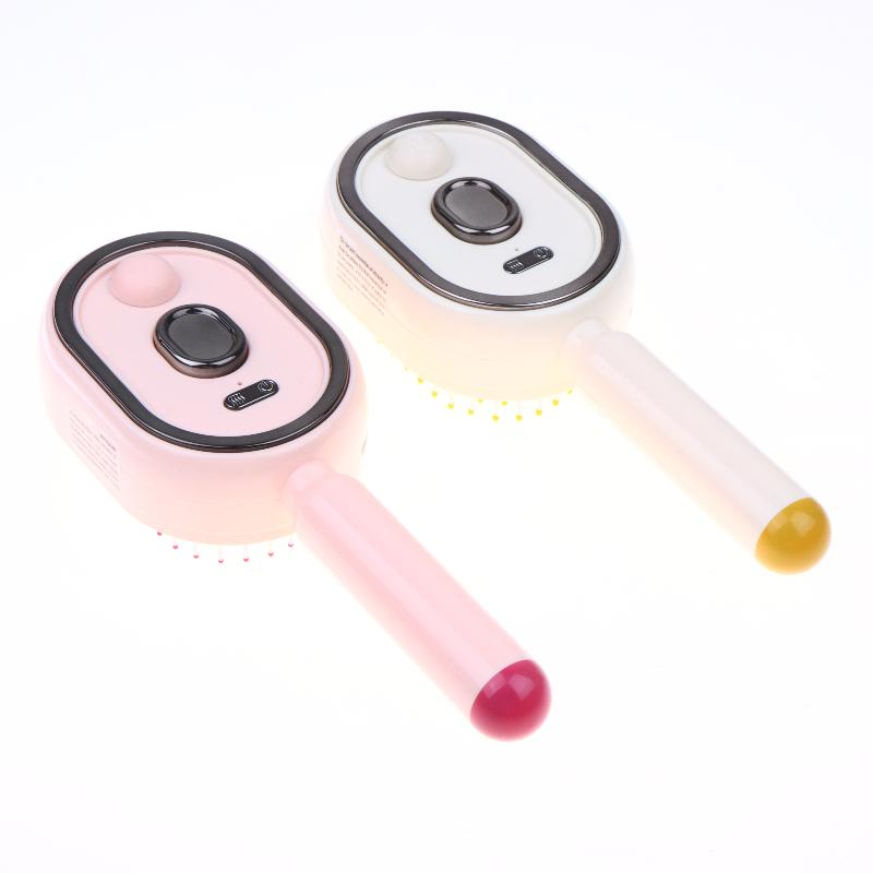 Electric Spray Hair Brush 2-In-1 Misting Hair Brush With Water Spray Reduce Frizz Anti-Static Retractable Steam Massage Comb