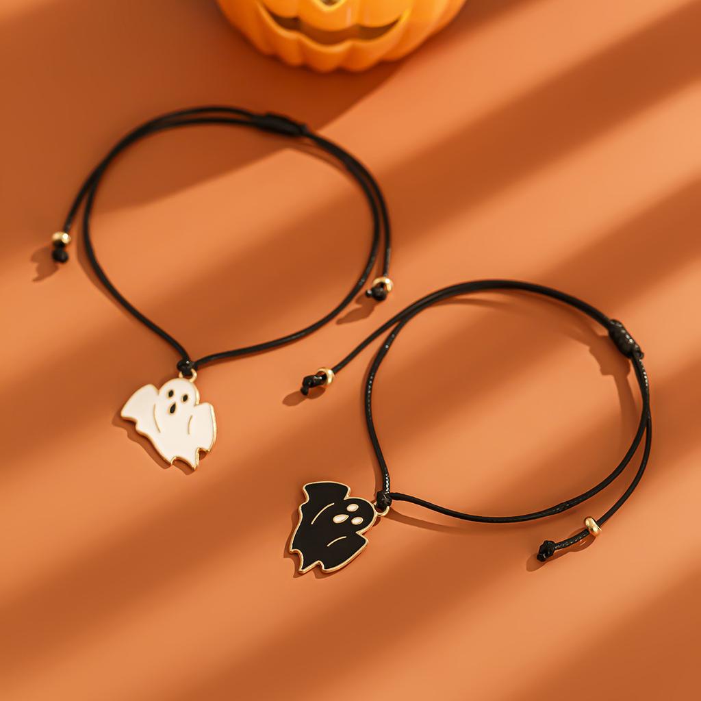 Halloween Ghost Pumpkin Cartoon Elements Funny Bracelet, Simple And Cute Pull Rope Jewelry