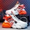 Fall Men's Shoes Summer Middle School Basketball Sports Running Sneakers Teenagers Casual High Top Thick Bottom Daddy Tide Shoes