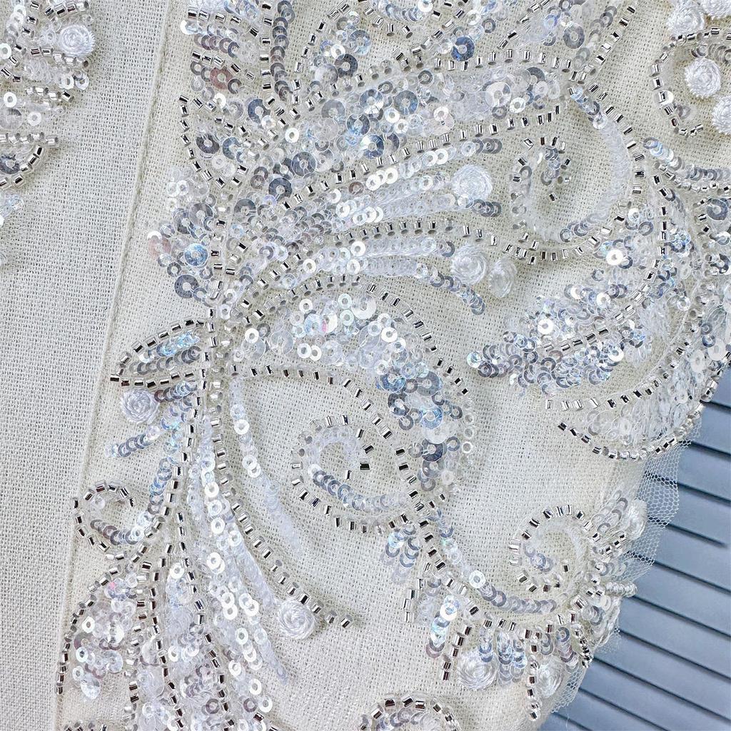 2pack Durability Sequins Embroidery Patches Creative Pattern Stylish Appliques for Customizing Dresses and Tops