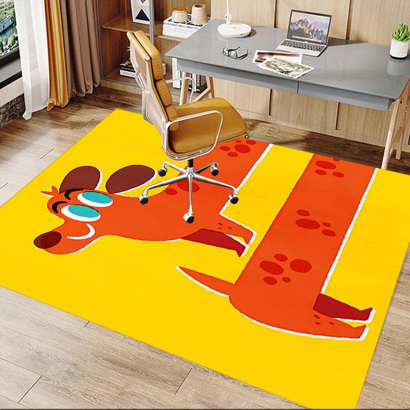 1PC Dog Paw Non-Slip Floor Carpet Compatible for Office&Living Room&Dining Room - Flat-Weave Machine- Soft & Pattern-E322