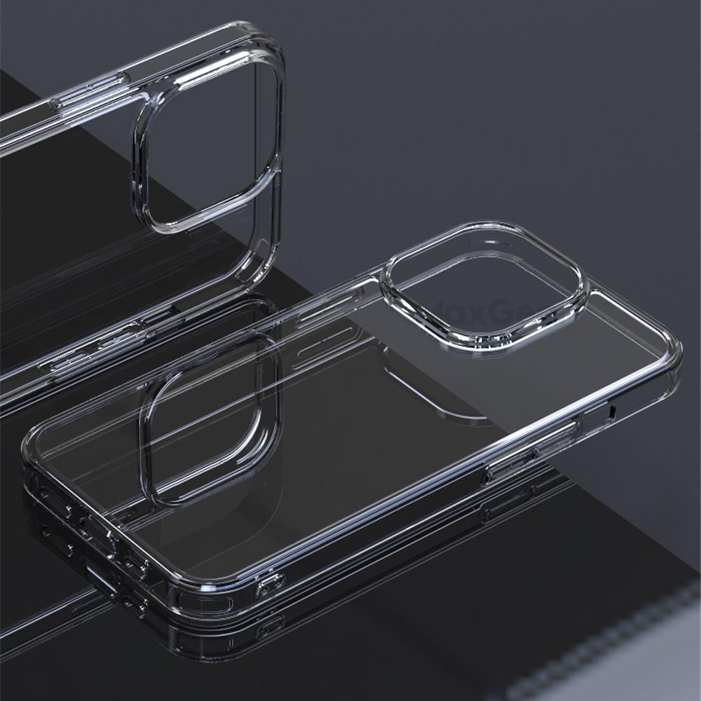 HD Tempered Glass Clear Case For iPhone 15 14 13 12 11 Pro Max XR XS 7 8 Plus Mini Luxury Transparent Soft Frame Hard Back Cover