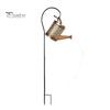 Metal Santa Silhouette Lawn Lamps Christmas Solar Kettle Light, Solar-Powered Claus Watering Can Stake Lamp Outdoor Fairy Lights for Garden