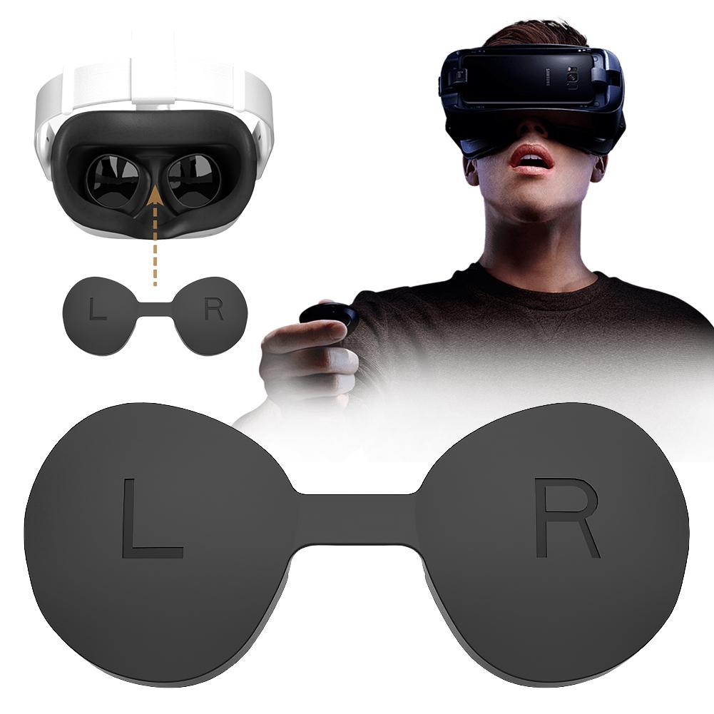 Silicone VR Lens Cap Anti-scratch Protective Lens Cover Dustproof VR Lens Cap Replacement for Meta Quest 3S VR Accessories