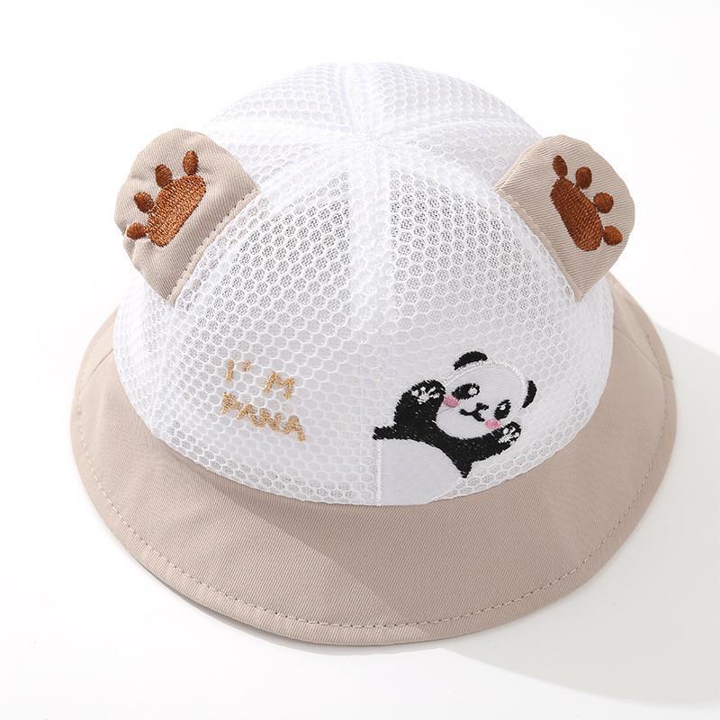 Cartoon Panda Toddler Sun Hat With Breathable Mesh For Summer Outdoor Protection